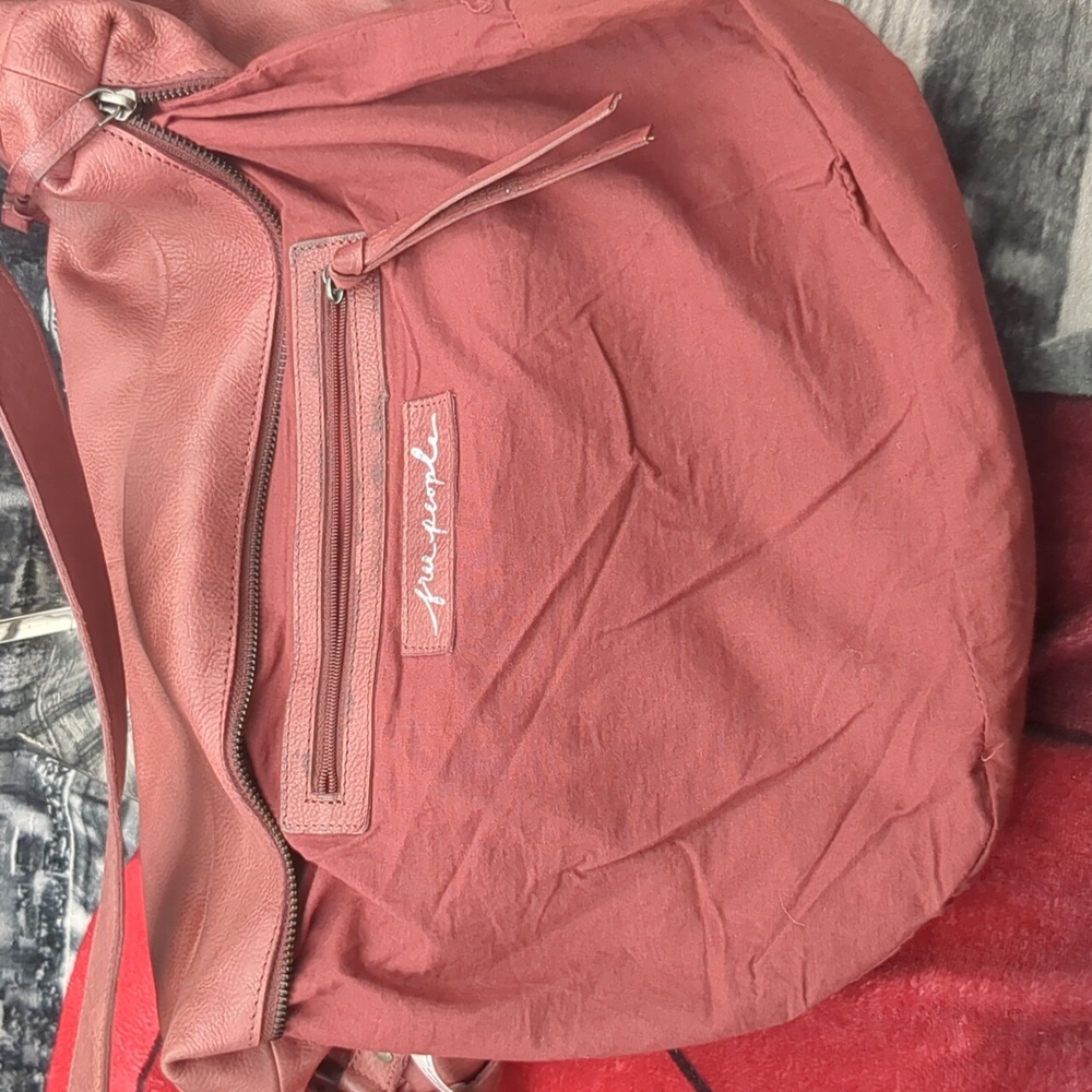 Free People Rare Find Raspberry Hobo - Picture 11 of 14